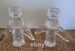2 Rosenthal Studio Line Crystals Glass Candle Holders/Germany