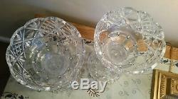 2 STUNNING BOHEMIAN CRYSTAL MANTLE LUSTERS with 20 PRISMS