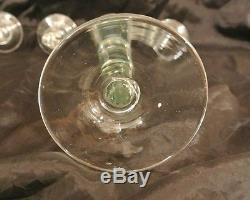 2 Tall Vintage Handblown Clear Glass Candle Holders Triple Candlestick