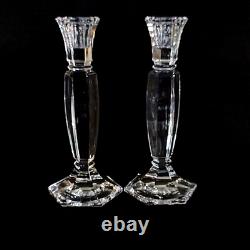 2 (Two) WATERFORD ODESSA Cut Lead Crystal 8 Candle Holders- Signed DISCONTINUED