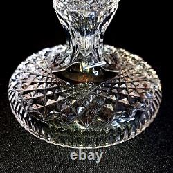 2 (Two) WATERFORD VINTAGE Cut Lead Crystal 7 Candle Holders-Signed DISCONTINUED