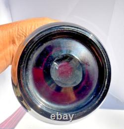 2 VTG Viking Glass Taperglow Amethyst Candlestick Candleholder Purple 17.5 MCM