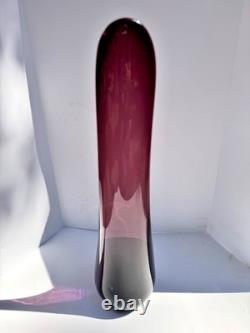 2 VTG Viking Glass Taperglow Amethyst Candlestick Candleholder Purple 17.5 MCM