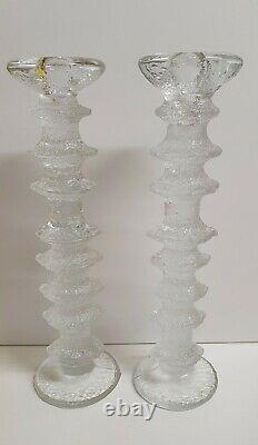 2 Vintage Iittala Finland Festivo Candle Holder Timo Sarpaneva MCM Danish Mod