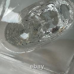 (2) Vintage Imperial Glass Clear Dolphin Candlesticks Candle Holders MMA Pair