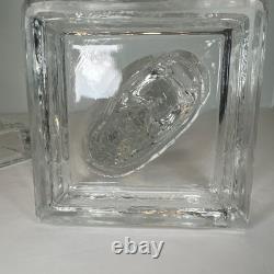 (2) Vintage Imperial Glass Clear Dolphin Candlesticks Candle Holders MMA Pair