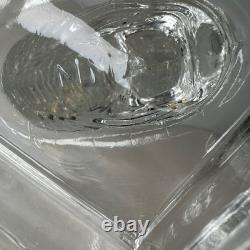 (2) Vintage Imperial Glass Clear Dolphin Candlesticks Candle Holders MMA Pair