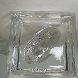 (2) Vintage Imperial Glass Clear Dolphin Candlesticks Candle Holders MMA Pair