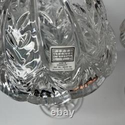 2 Vtg Fifth Avenue Portico Design Fairy Lamps Lead Crystal Glass 10 H 6 W