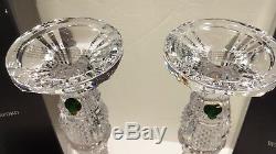 2 Waterford Crystal Golden Age 16 1/4 Candlesticks Candle Holders Jorge Perez