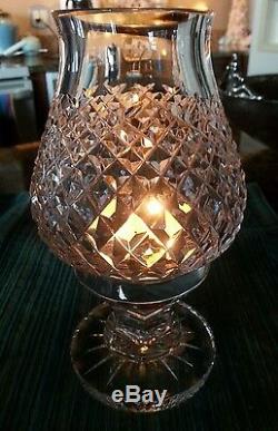 2 Waterford Crystal hurricane Votive Candle Holder