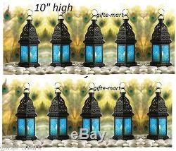 20 BLUE Moroccan Candle holder small 10 lantern wedding table centerpiece cheap