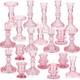 20 Pcs Glass Crystal Taper Candle Holders Clear Glass Candlestick Holder Fit