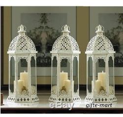 20 White 20 tall shabby whitewashed Candle holder Lantern wedding centerpieces