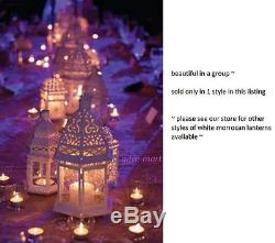 20 White Moroccan 12 shabby Candle holder lantern floral wedding centerpieces