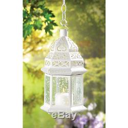 20 White large 15 Moroccan shabby Candle Lantern holder wedding centerpiece