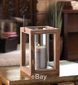 20 bulk lot brown wood framework Candle holder Lantern wedding table centerpiece