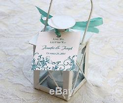 20 wholesale Small MINI white Candle Holder lantern wedding shower favor & stand
