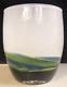 2017 Glassybaby Hawkfetti Seattle Seahawks Colors Hand Blown Glass Candle Holder