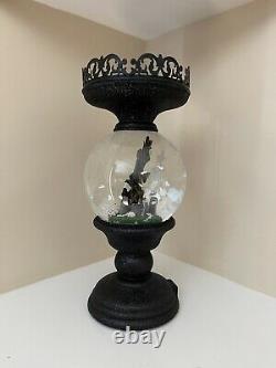 2021 Bath & Body Works Cemetery Graveyard Water Globe 3 Wick Candle Holder, NEW