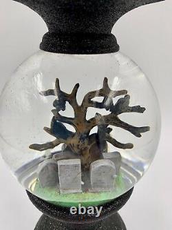 2021 Bath and Body Works Halloween Globe Cemetery 3-wick Candle Holder