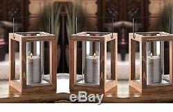 21 wholesale brown wood framework Candle holder Lantern wedding table decoration