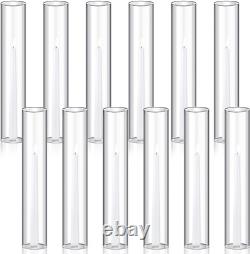24 Pcs 2.5W X 14H Hurricane Candle Holder Sleeve Bottomless Glass Cylinder Can