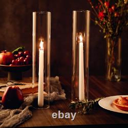 24 Pcs 2.5W X 14H Hurricane Candle Holder Sleeve Bottomless Glass Cylinder Can