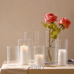24 Pcs Hurricane Candle Holders for Pillar Candle 6'', 8'', 10'' Tall Glass C 24 Pcs Hurricane Candle Holders for Pillar Candle 6'', 8'', 10'' Tall Glass C