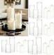 24 Pcs White Pillar Candles And Glass Cylinder Vases Clear Glass Pillar Candle H