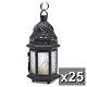 25 Clear Glass Moroccan Style Candle Holder Lantern Centerpieces New14118