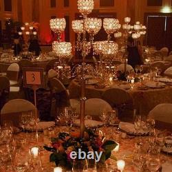 25 Metal Candelabra Crystal Candle Holder Wedding Party Dinner Centerpiece