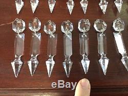 27 Baccarat Candelabra Candle Holder Candlestick Prisms W Top Jewels