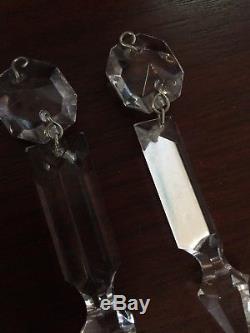 27 Baccarat Candelabra Candle Holder Candlestick Prisms W Top Jewels