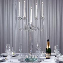 27 CLEAR 4 Arm Crystal Glass CANDELABRA CANDLE HOLDER Wedding Party Supplies