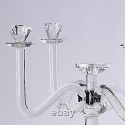 27 CLEAR 4 Arm Crystal Glass CANDELABRA CANDLE HOLDER Wedding Party Supplies