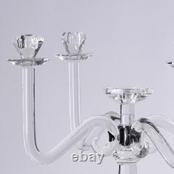 27 Clear 4 Arm Crystal Glass Candelabra Candle Holder Wedding Party Decorations