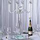 27-inch Clear 4 Arm Crystal Glass Candelabra Candle Holder Party Home Supplies