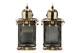 $2k Pair Tole Wall Sconce Candle Holder Light Chinese Lantern Chinoiserie Pagoda