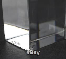 2pc Baccarat Crystal Cube Intangible Modernist Candlesticks, Candle holders 2.5