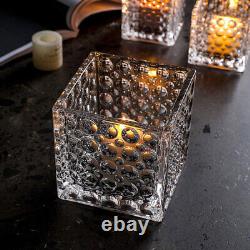 2pcs Chimney Candle Holder Glass Candle Holder Cylinder Candle Holder