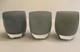 3 Glassybaby Pre-triskelion Candle Holders Votives Vases 50 Shades Of Gray Grey