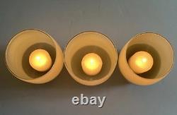 3 GLASSYBABY Pre-Triskelion Candle Holders Votives Vases 50 Shades Of Gray Grey