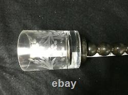 3 Jan Barboglio Iron & Etched Glass Candle Holders