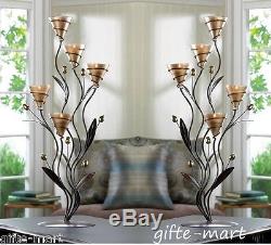 3 LARGE 24 tall gold Candelabra floral Candle holder wedding table centerpiece