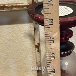 3 Large 2-18 &1 15 Pillar Candle Holders Ornate Heavy Resin Withglass Globes EUC