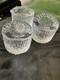3 Lot Simon Pearce Heavy Ice Textured Glass Candle Holders 2.5 X 3 1/8 Signed