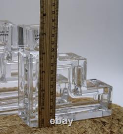 3 Metropolitan museum of art Glass candle holders by Wilber Orme