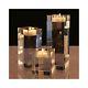 3-piece Glass Crystal Pillar Tealight Candle Holder Home Decor Table Centerpiece