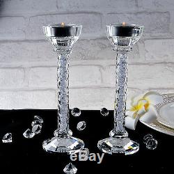 3 Size Crystal Candle Holder Dinner Wedding Party Decor Centerpieces Candlestick